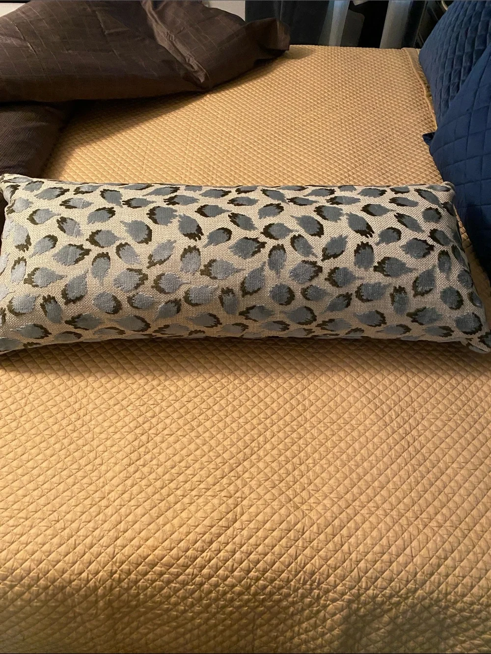 Gabriella White Lottie Lumbar Bolster Pillow